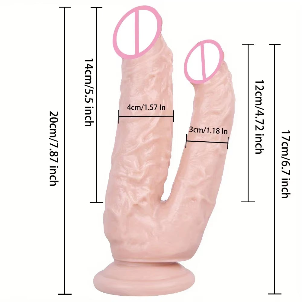 Double Penetration Dildo Women Sex Toys Prostate Massage Anal Plugs Cheap Male Penis Gay Masturbatio...