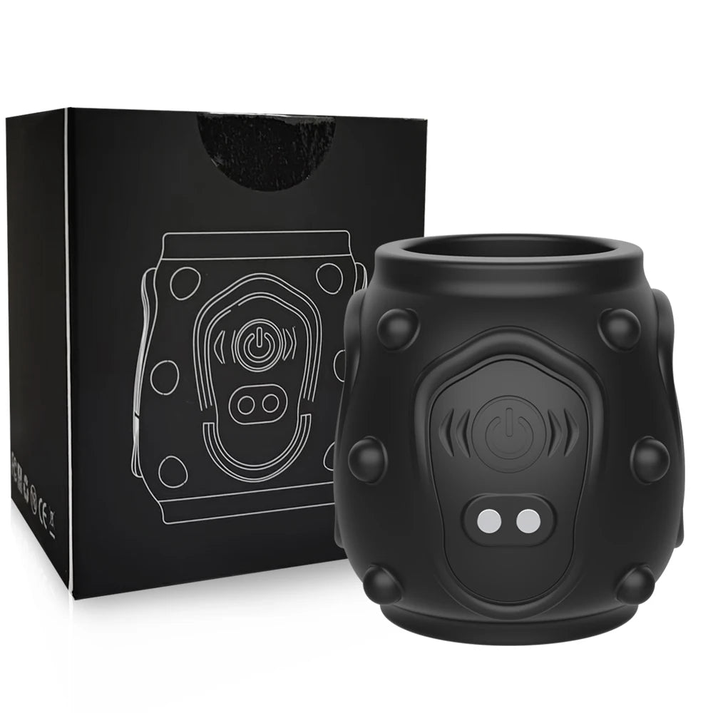 Adult Male Sex Toy Vibrating Penis Ring Delayed Ejaculation Cock Ring Vibrator Penis Exercise Enlargement Sex Ring Couple Goods