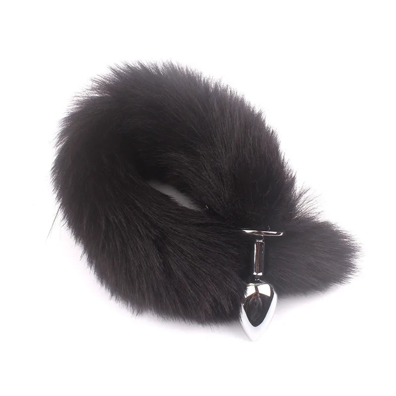 Anal Plug Metal Long Tail Anal Toys Sexy Fox Tail