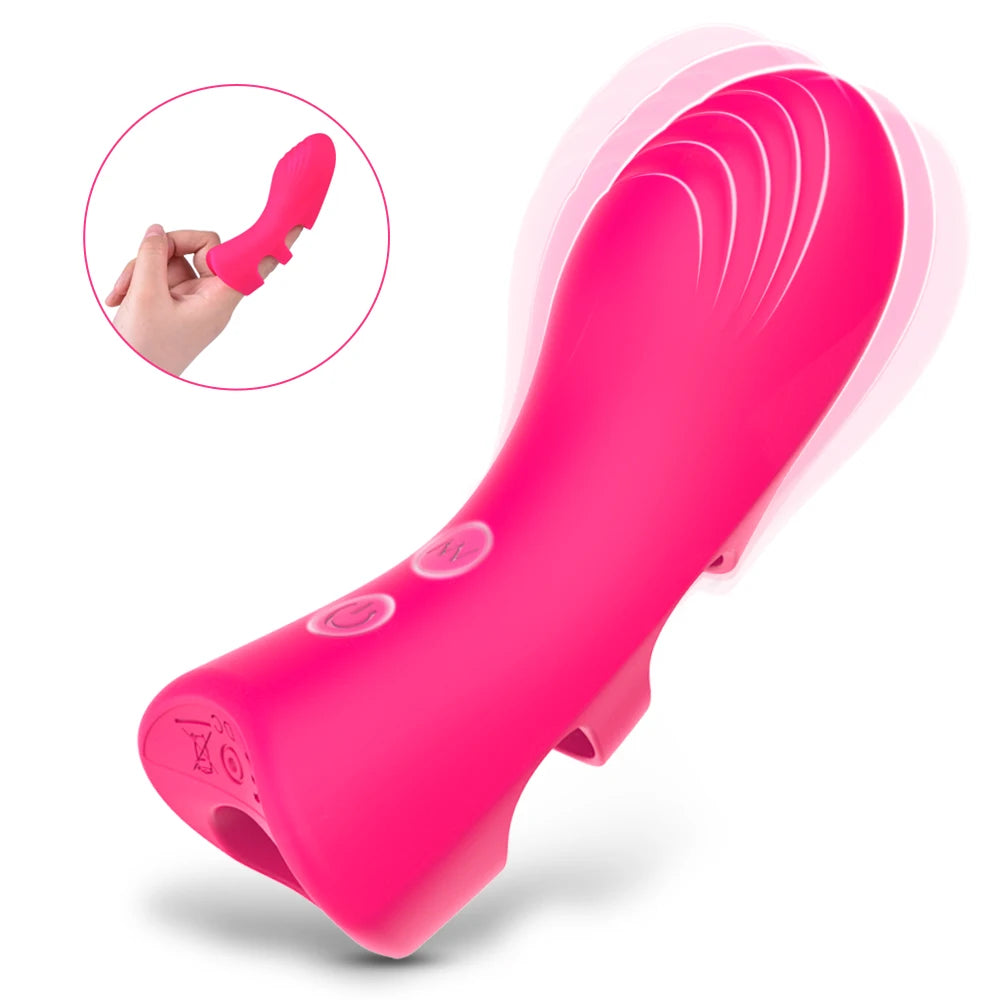 Sensual Bliss Finger Vibrators - Dual Stimulation for G-Spot & Clitoris - Perfect for Couples' Intimate Moments