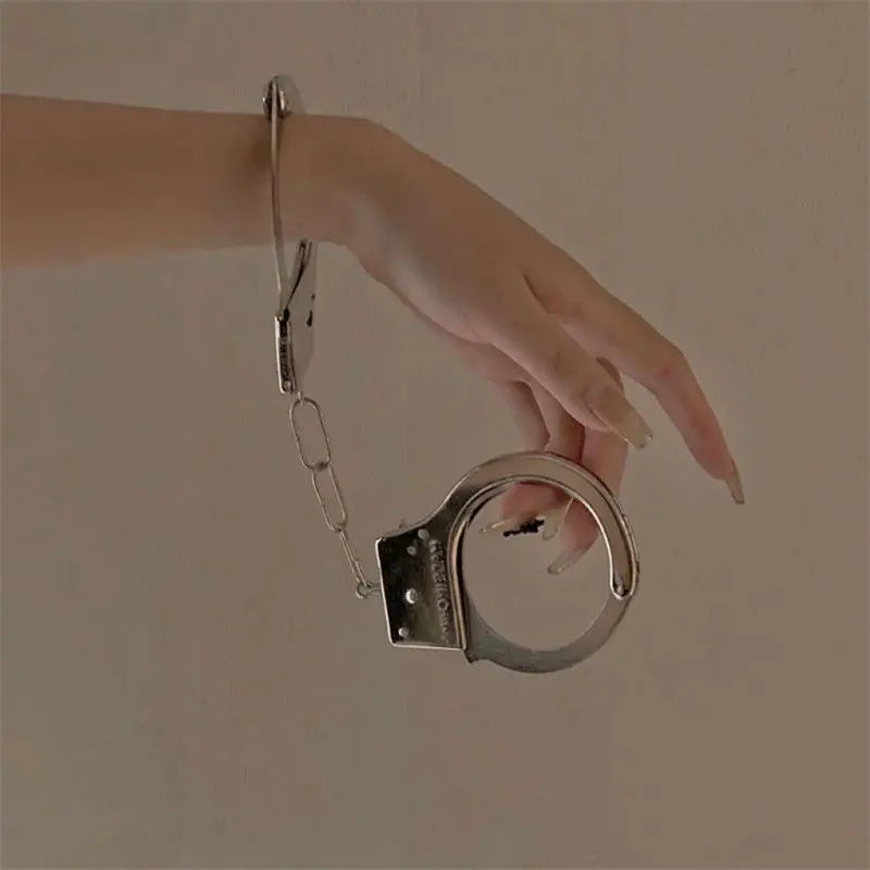 Thickened Sexy Handcuffs Metal Bondage Props for Couple Flirting Training Alternative Toys for Enhanced Play