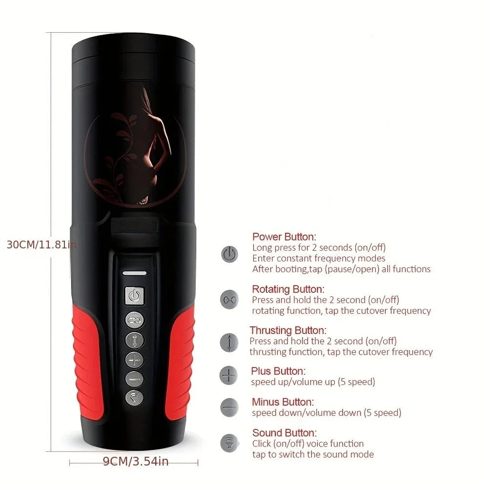 Male Masturbator Penis Pump sex Toys Vacuum Pump 7 Thrusting Rotating Vibrating Sucking Licking Adult Toys Mens Sex Toys Pumps