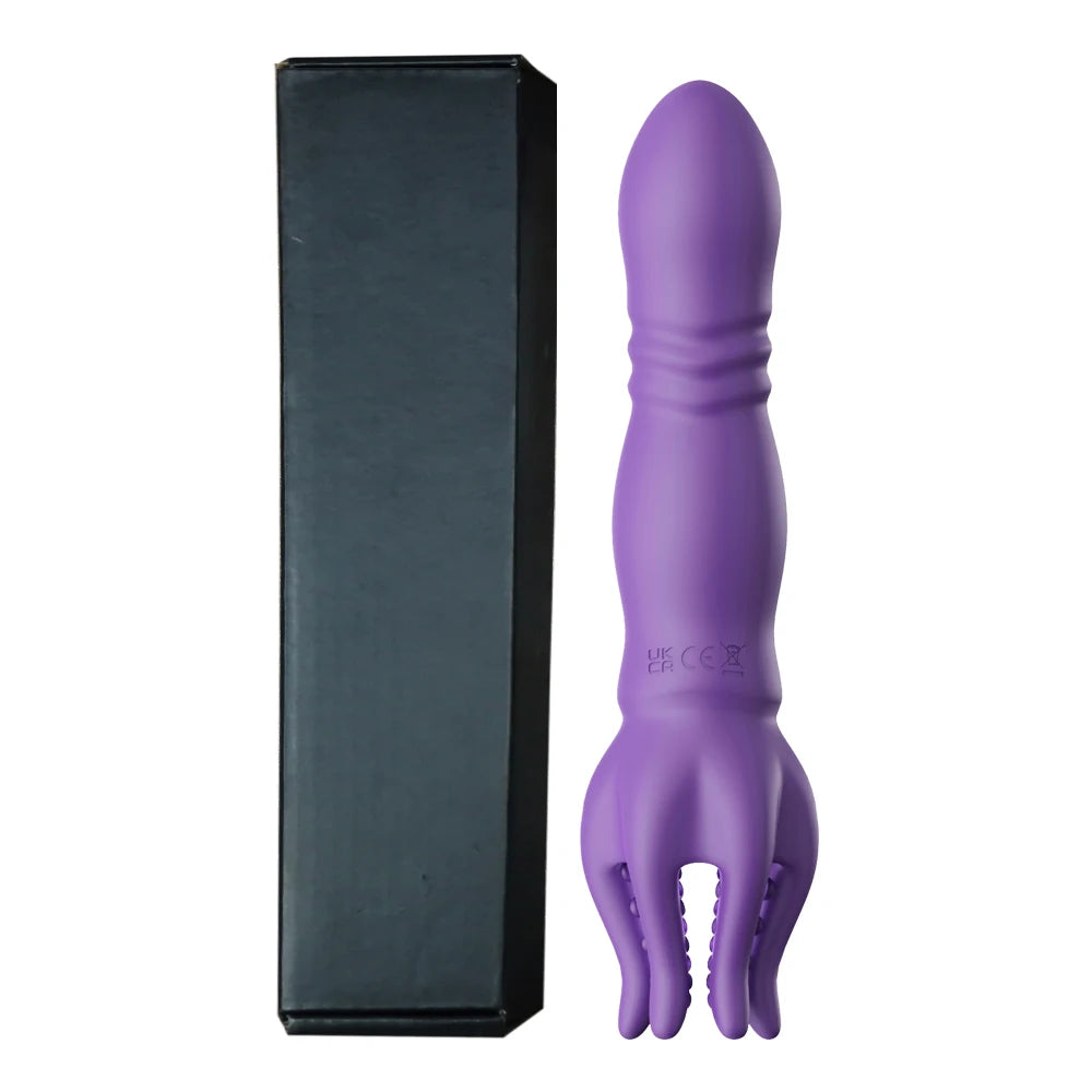 Male Glans Stimulate Massager - 3 Thrusting 9 Vibrating Penis Delay Trainer, Oral Sex Climax Masturbator, Sex Toys for Men
