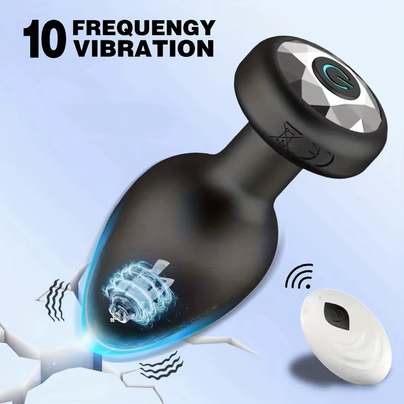 Wireless Anal Vagina Vibrator Butt Plug Men Prostate Massager Stimulator Female Masturbator Adult Se...