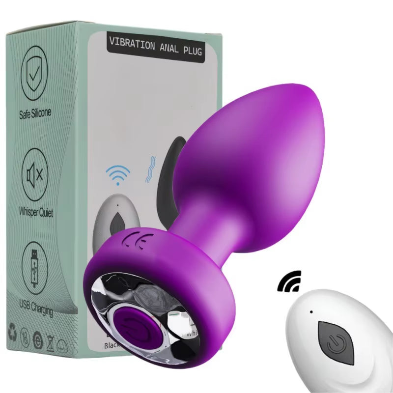 Wireless Anal Vagina Vibrator Butt Plug Men Prostate Massager Stimulator Female Masturbator Adult Se...