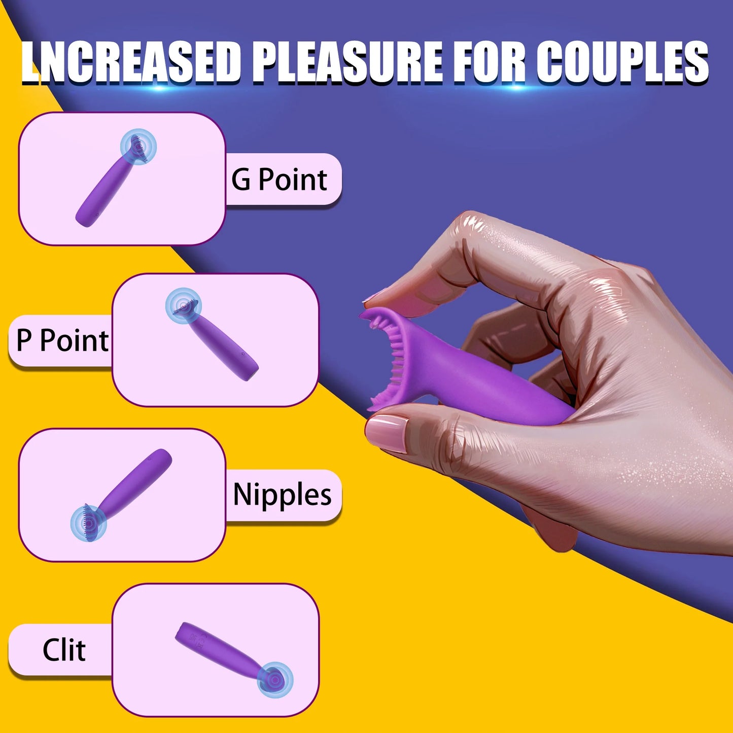 Adult Sex Toys Bullet Vibrators, Mini Vibrator Wand with 10 Vibration Modes, IPX6 Waterproof Personal Massager, Sexual Pleasure Tools Female Stimulator for Women Couples & Games