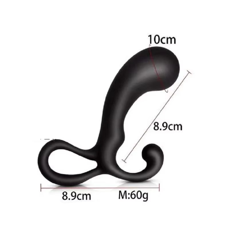 Portable Prostate Massager Masturbator Ass Anal Butt Plug Dilator Dildo Silicone Open G Spot Buttplu...