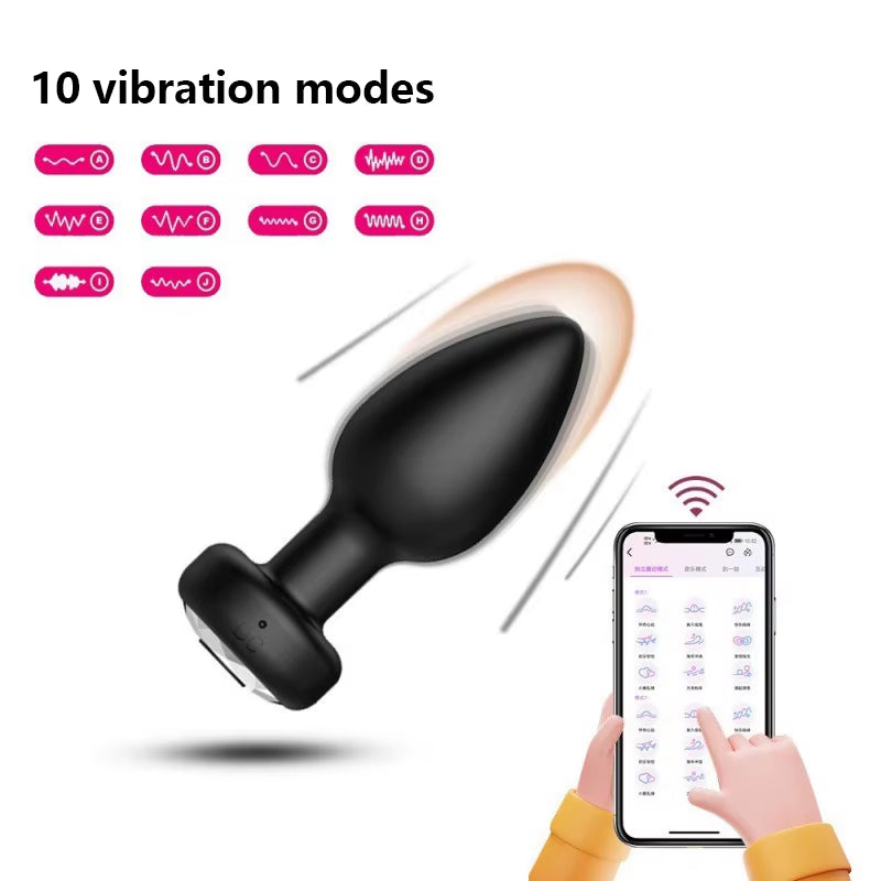 Wireless Anal Vagina Vibrator Butt Plug Men Prostate Massager Stimulator Female Masturbator Adult Se...