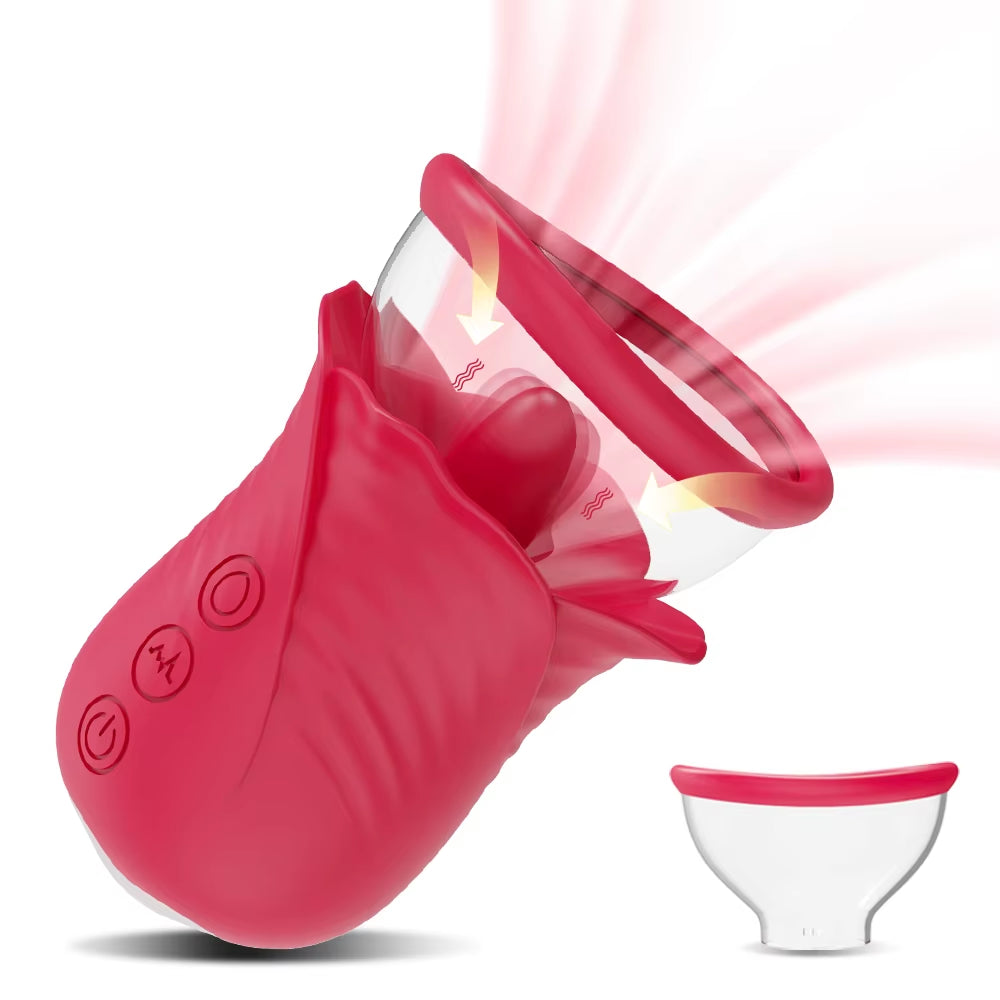 Vibrator Adult Sex Toys for Women Sucking Vibrator Rose-Sex Toy Tongue Vibrating Adult Sex Toys Remo...