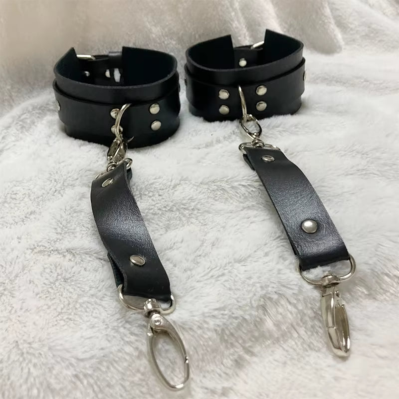 Adult Sex Toys BDSM Bondage Gear Adjustable Handcuffs Ankle Cuffs Open Leg Restraint Fetish Restrain...