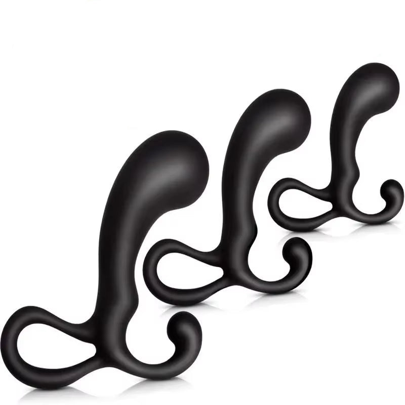 Portable Prostate Massager Masturbator Ass Anal Butt Plug Dilator Dildo Silicone Open G Spot Buttplu...