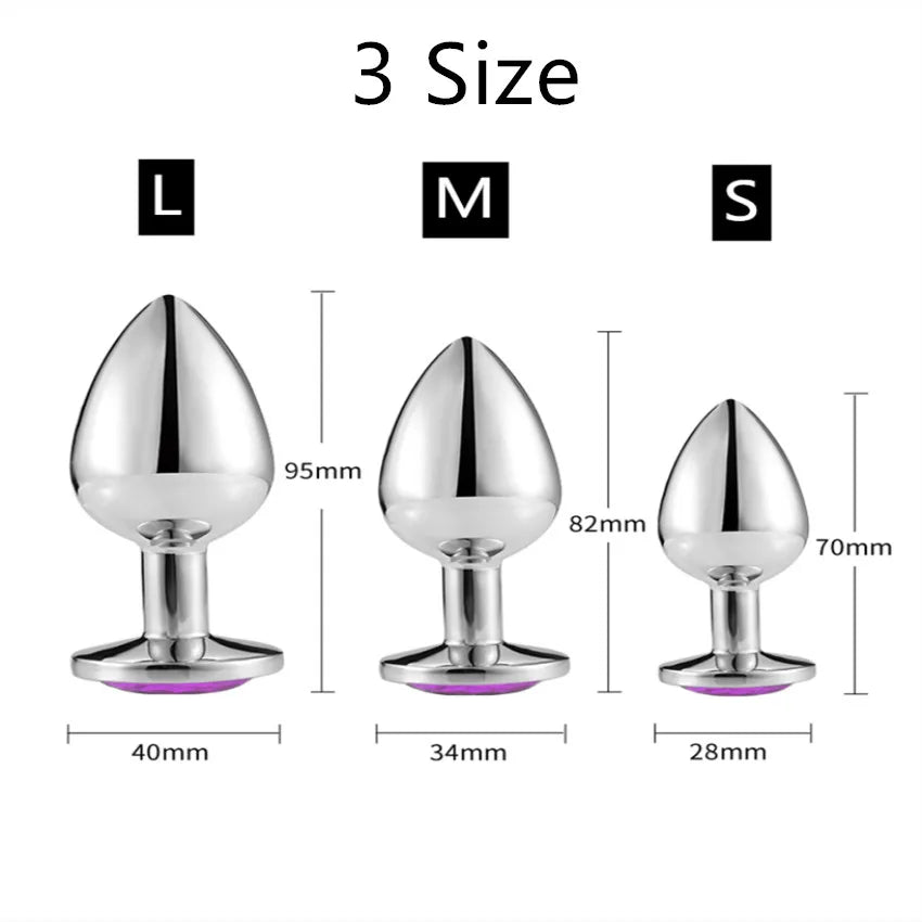 Mini Round Shaped  Metal Stainless Smooth Steel Butt Plug