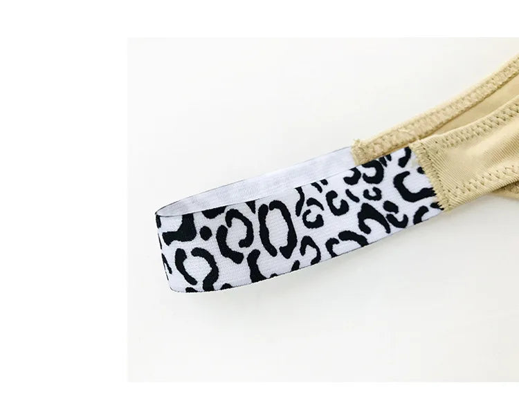 European New Solid Color Panties Zebra G-String Low Waist Seamless Underpants