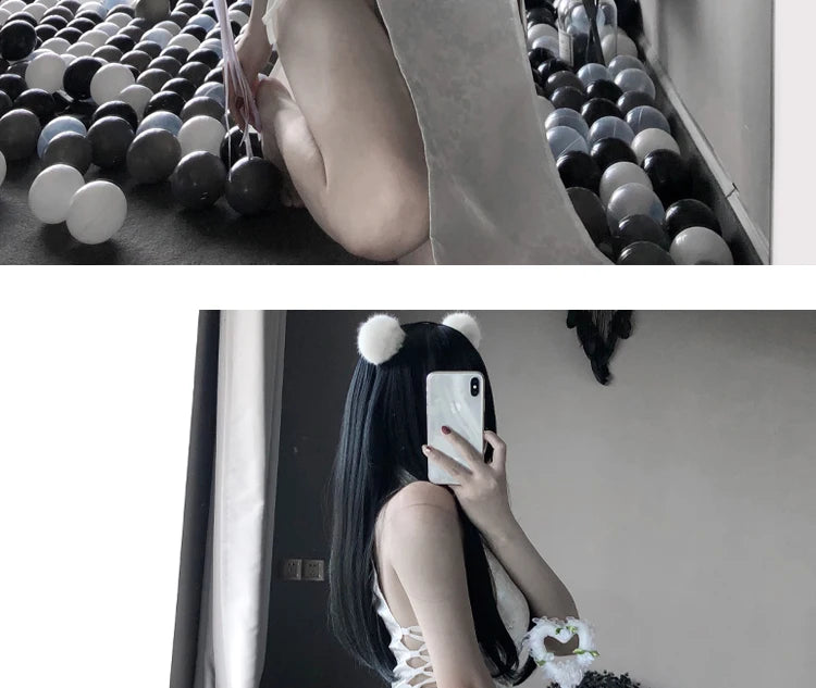 Hot Sexy Lingerie High Split Dress Cheongsam Pajamas Women Role-playing Uniform Baby Dolls Exotic Apparel Cosplay Costumes