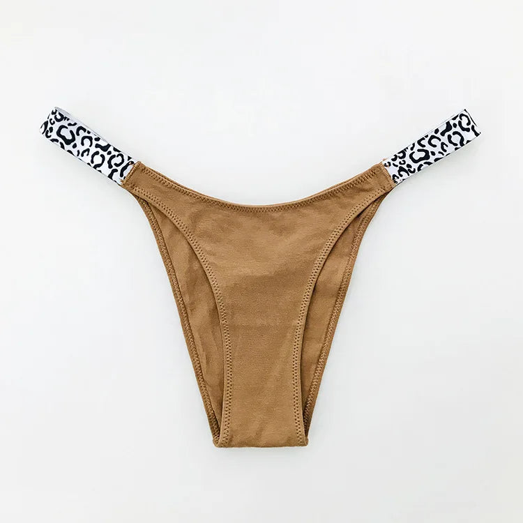 European New Solid Color Panties Zebra G-String Low Waist Seamless Underpants