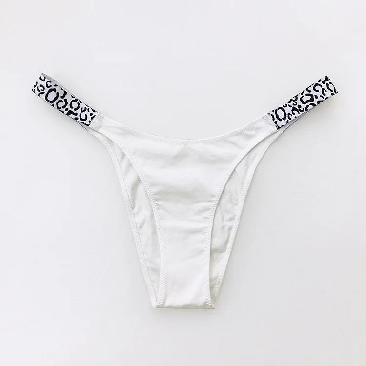 European New Solid Color Panties Zebra G-String Low Waist Seamless Underpants