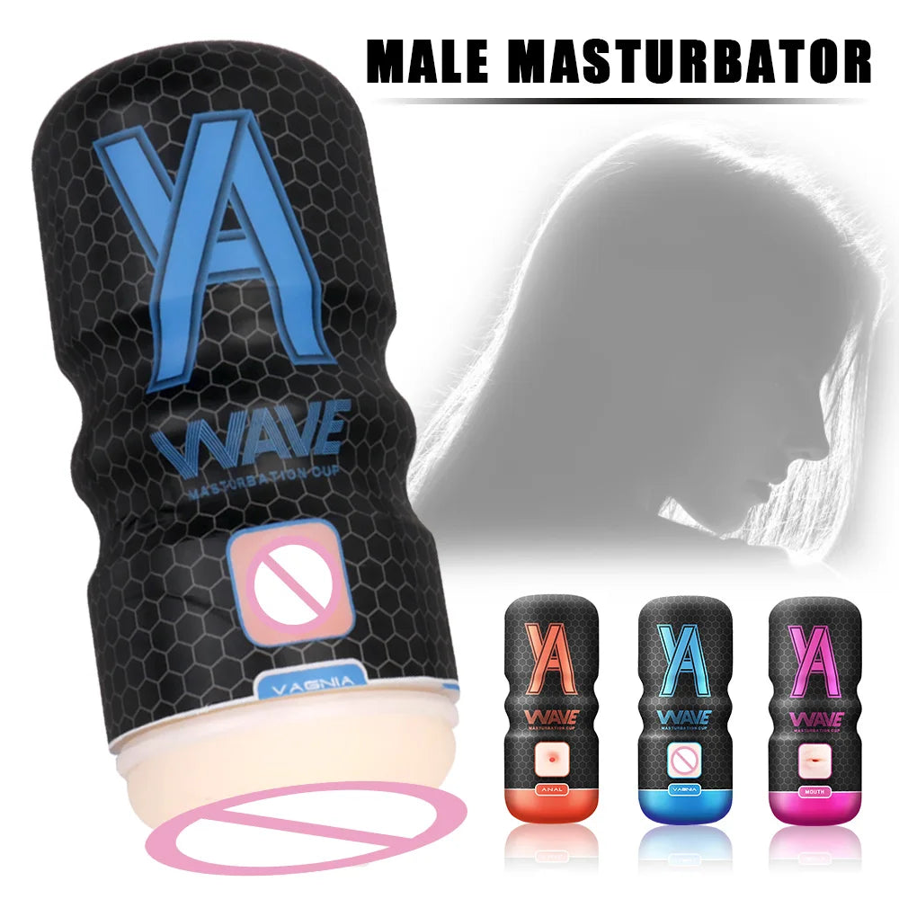 Male Masturbation Cup Oral Sex Silicone Soft Artificial Pussy Sex Toys For Men Penis Pump Realistic Vagina Anal Mouth