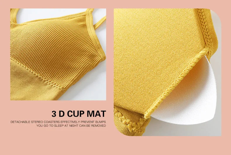 Sexy Seamless Backless Cotton Bra and Panty Set