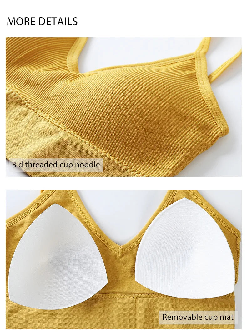 Sexy Seamless Backless Cotton Bra and Panty Set