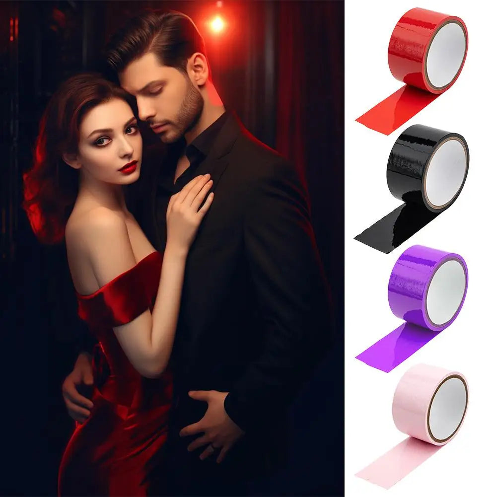 BDSM Handcuff Fetish Tape SM Slave Bondage Sex Toy Couple Body Restraint Electrostatic Tapes Self Adhesive Sex Tape Adult Toys