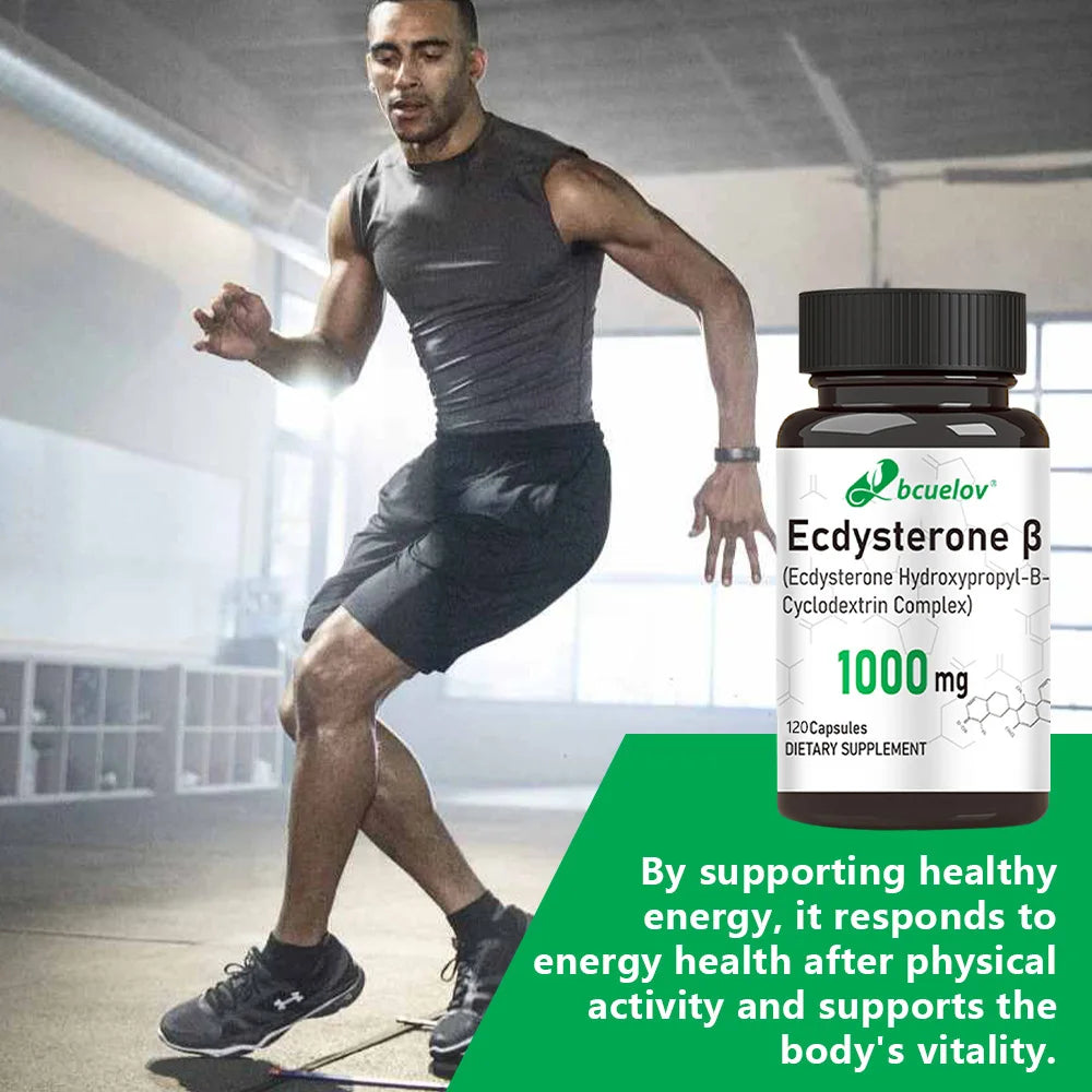 Ecdysterone Supplement 1000 mg - Enhanced Energy Levels,Increased Muscle Strength, 30/60/120 Capsules