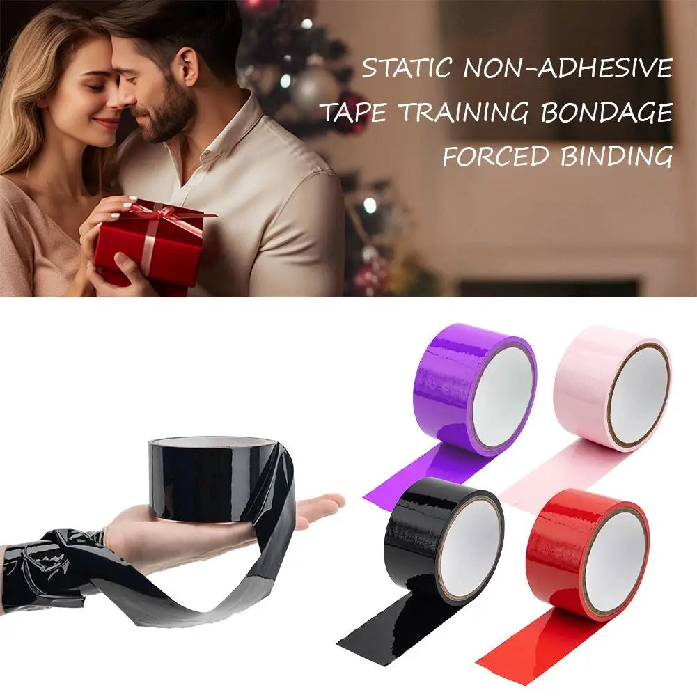 BDSM Handcuff Fetish Tape SM Slave Bondage Sex Toy Couple Body Restraint Electrostatic Tapes Self Adhesive Sex Tape Adult Toys