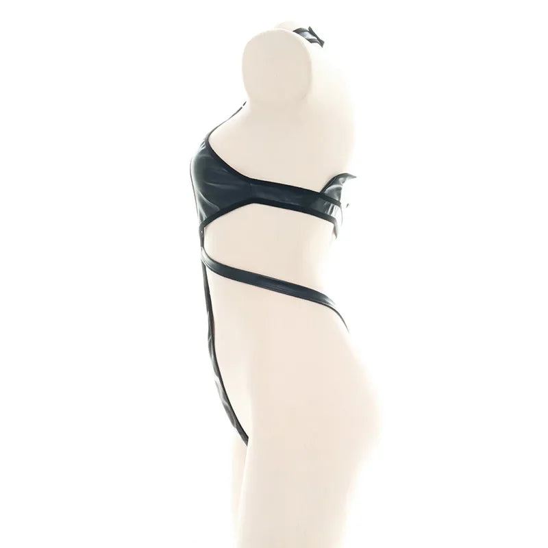 Sexy Lingerie Anime Cos Fun Sexy Underwear Black Lolita Sleepwear Three-point Women's Sexy Cosplay Cute Maid Uniform Bikini Cat