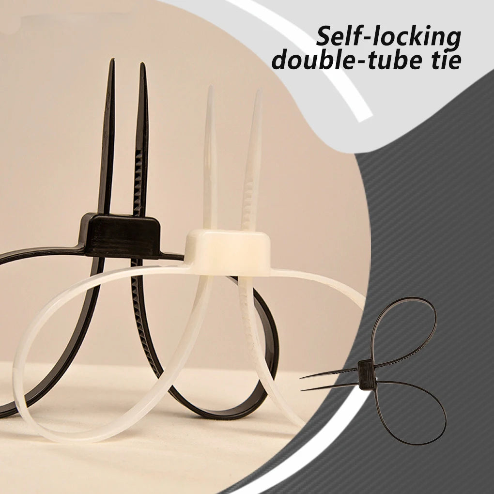 Flex Cuffs Plastic Nylon Heavy Duty Double Buckle Disposable Zip Tie Handcuffs Toughness Cable Handcuff Security Outdoor