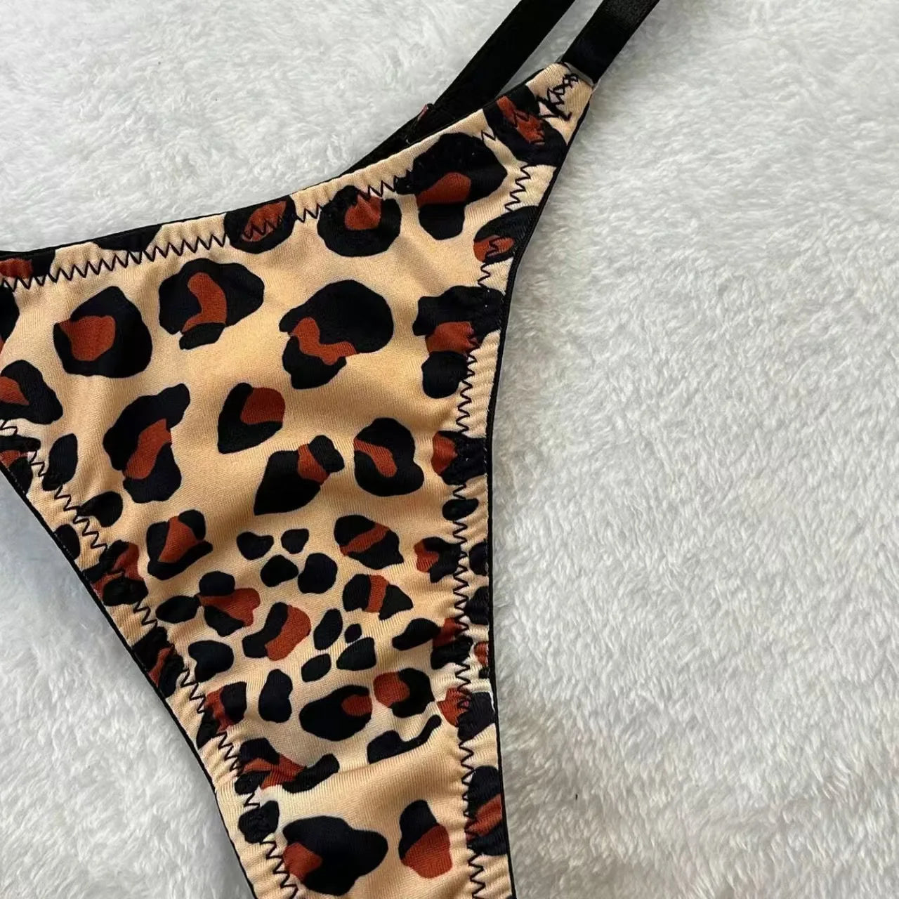 Sexy Leopard Print Push-up Bra And Panties Set