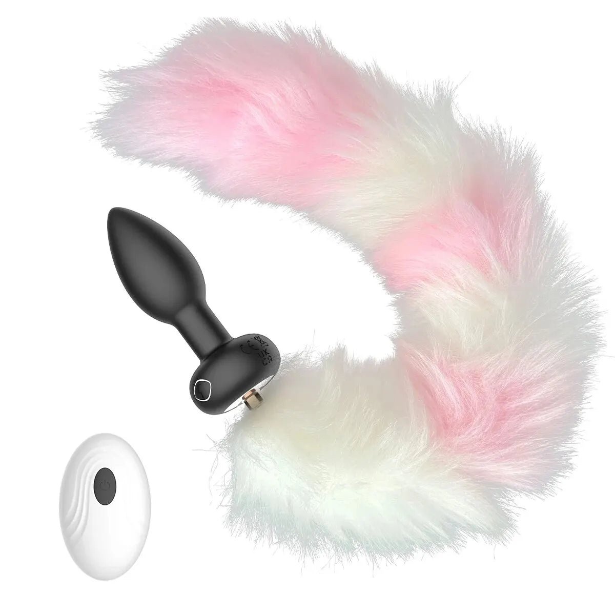 Anal Toys Fox Tail Vibrating Butt Plug Sex Remote Control