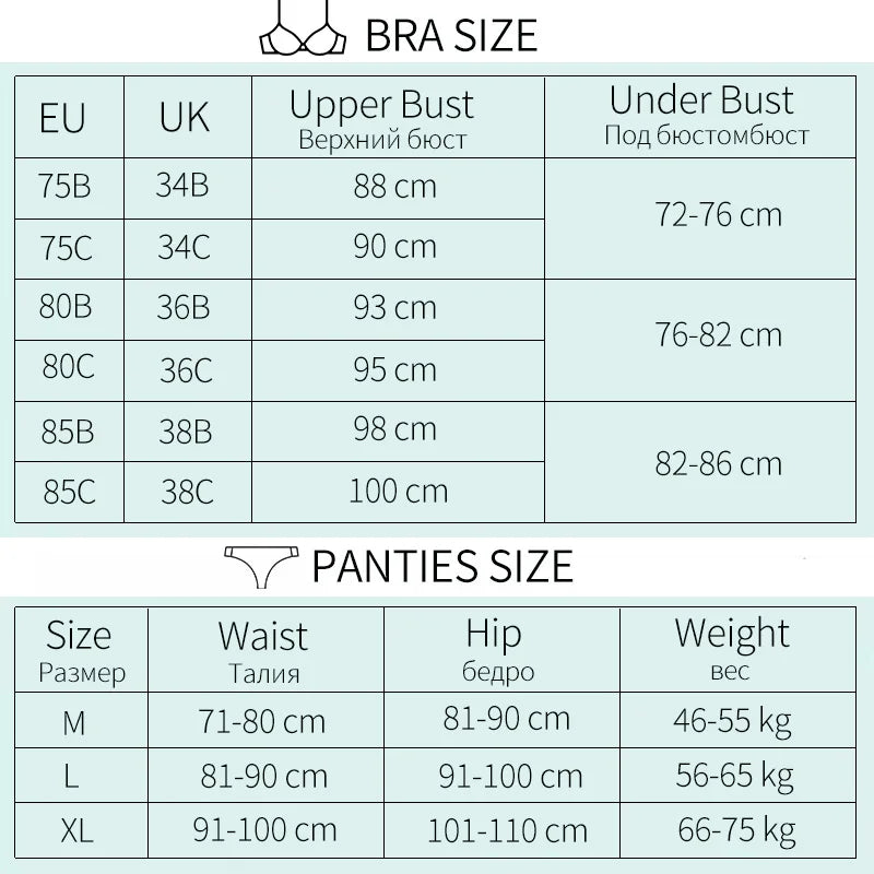 Sexy Shooting star Bra and  Fashion Thong Panties Set