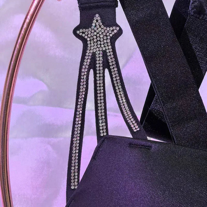 Sexy Shooting star Bra and  Fashion Thong Panties Set