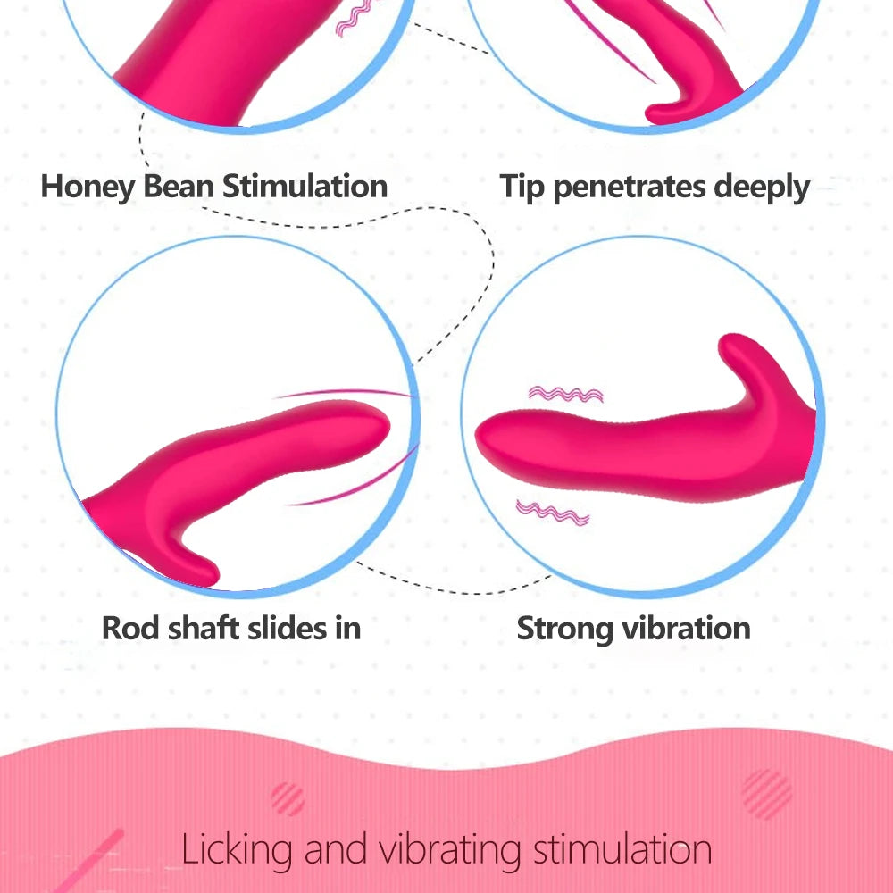 Stimulating High-frequency G-spot Vibrator USB Rechargeable Powerful Dildo Vibrator For Female Clitoral Massage Adult Sex Toys
