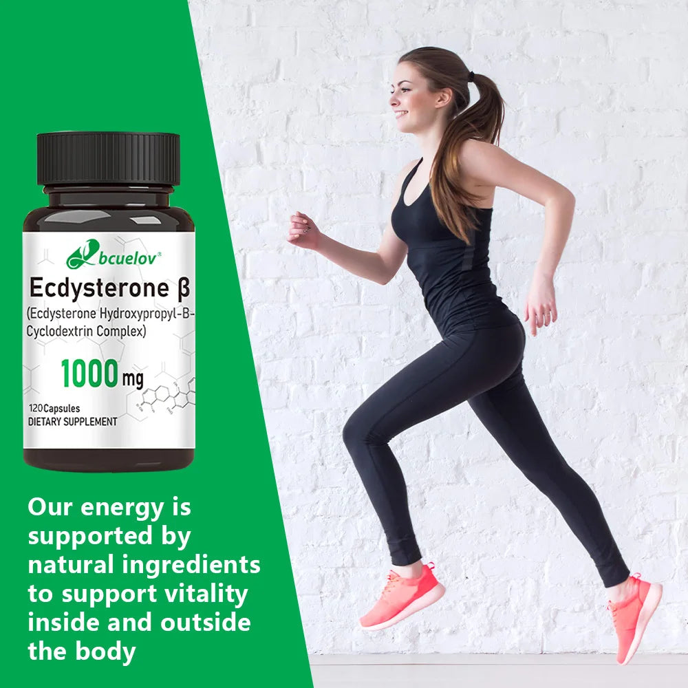 Ecdysterone Supplement 1000 mg - Enhanced Energy Levels,Increased Muscle Strength, 30/60/120 Capsules