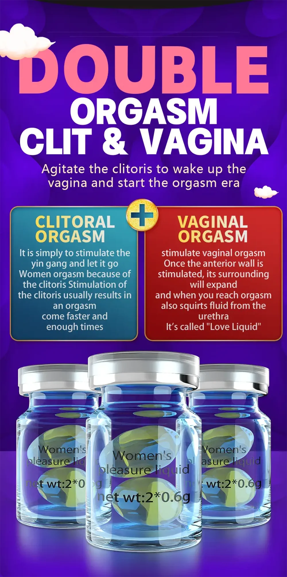 Female Fast Orgasm Lubricant Vaginal Tightening Sex Orgasm Sexual Pleasure Increase Gel for Women Adult Sex Products