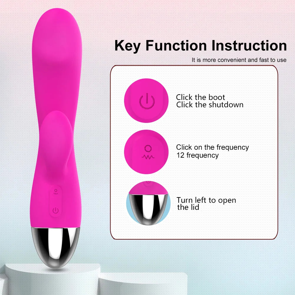 Vibrant Bliss Dual-Ended AV Vibrator - Body-Friendly Silicone, Multi-Speed & USB Rechargeable
