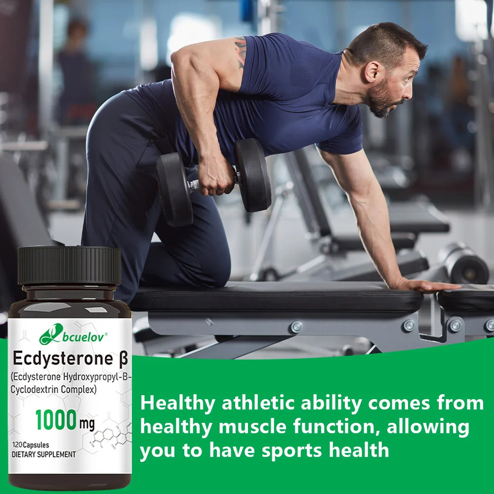 Ecdysterone Supplement 1000 mg - Enhanced Energy Levels,Increased Muscle Strength, 30/60/120 Capsules