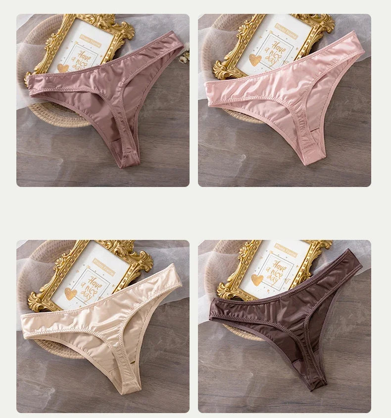 Sexy Women Lace Thong Transparent Breathable Panties