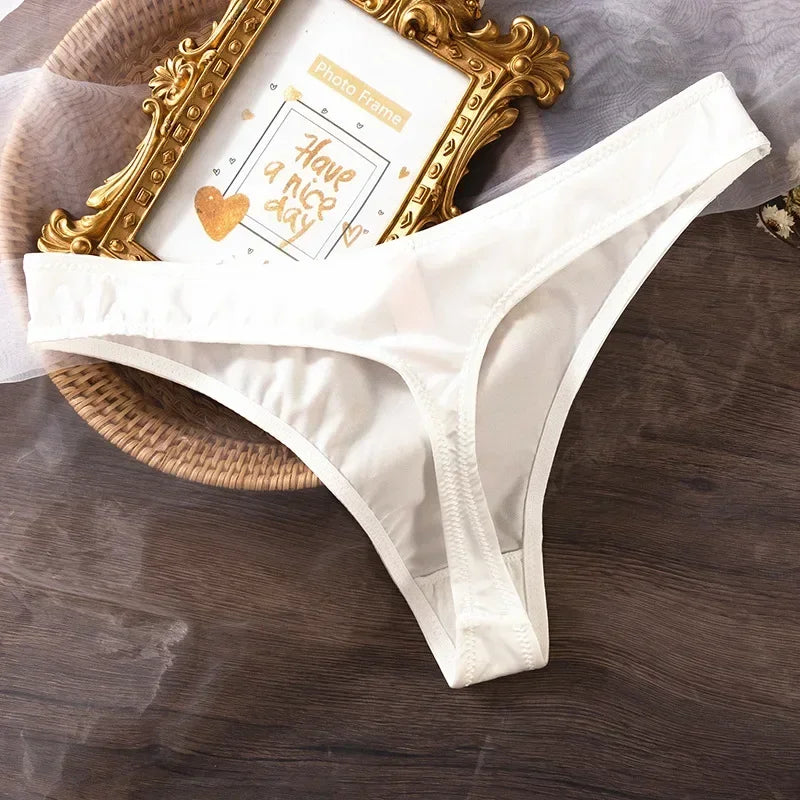 Sexy Women Lace Thong Transparent Breathable Panties