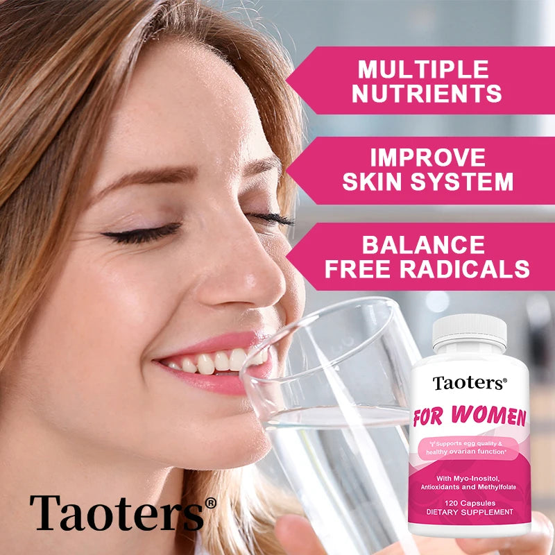 Myo-Inositol Women's Health Supplement, Improves Mood, Promotes Hormonal Balance, and Promotes Ovarian Health