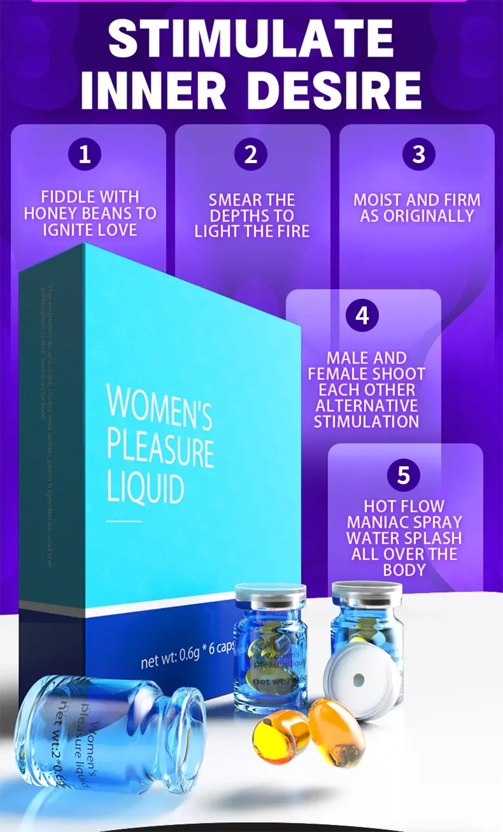Female Fast Orgasm Lubricant Vaginal Tightening Sex Orgasm Sexual Pleasure Increase Gel for Women Adult Sex Products