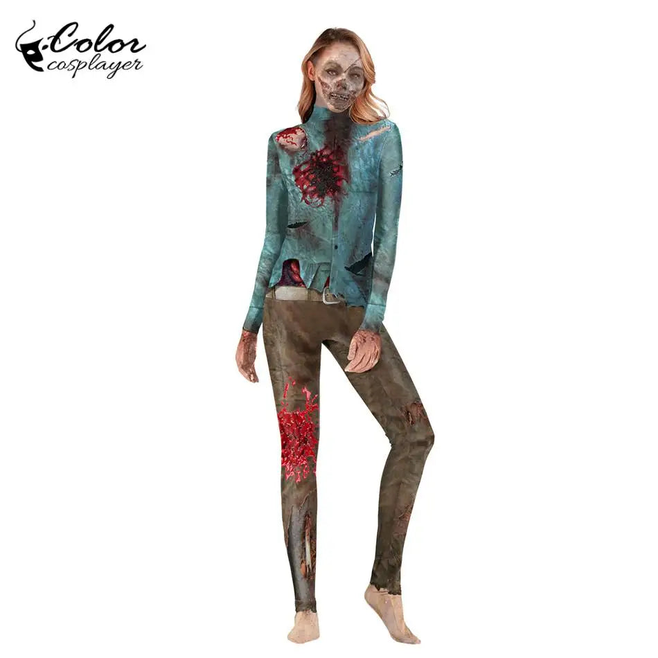 Color Cosplayer Halloween Purim Carnival Costume Women and Men Joker Cosplay Bodysuit Movie Costume Clown Sexy Zentai Catsuits