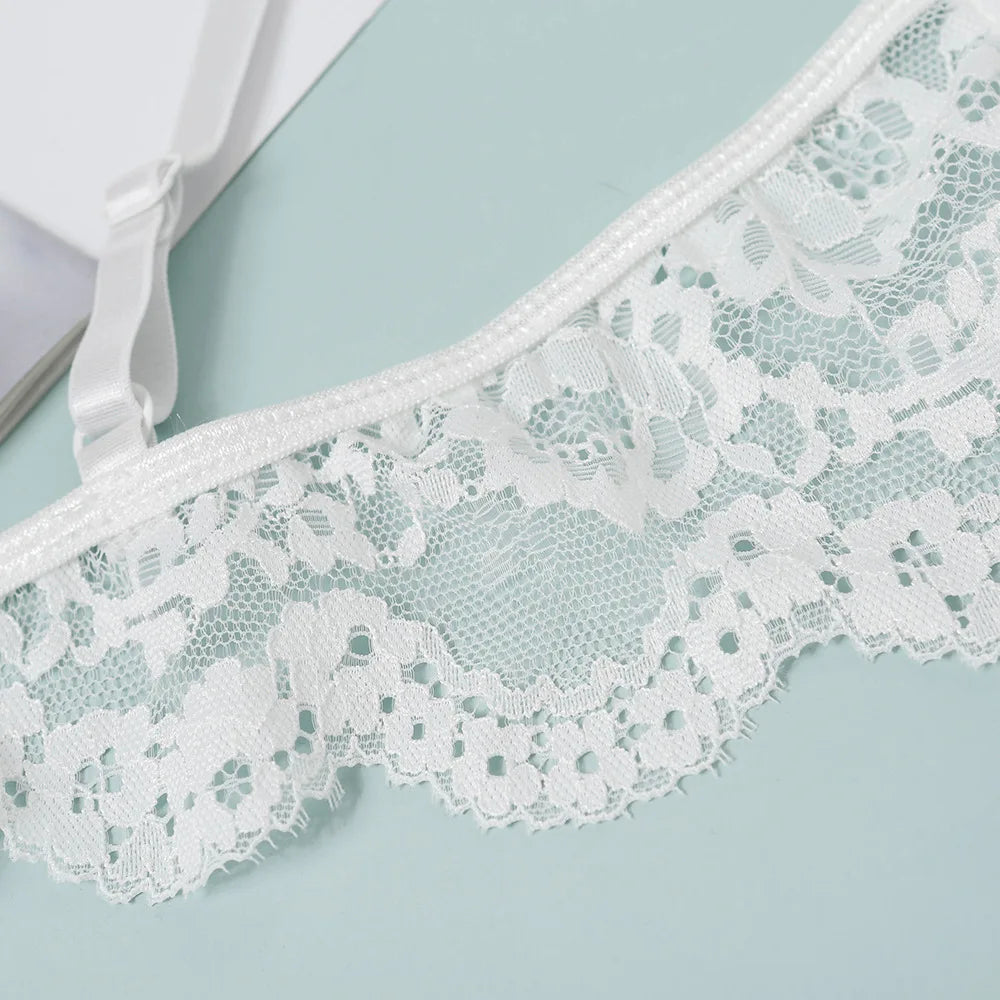 Bra and Panty Set with a Thong and Push-up
