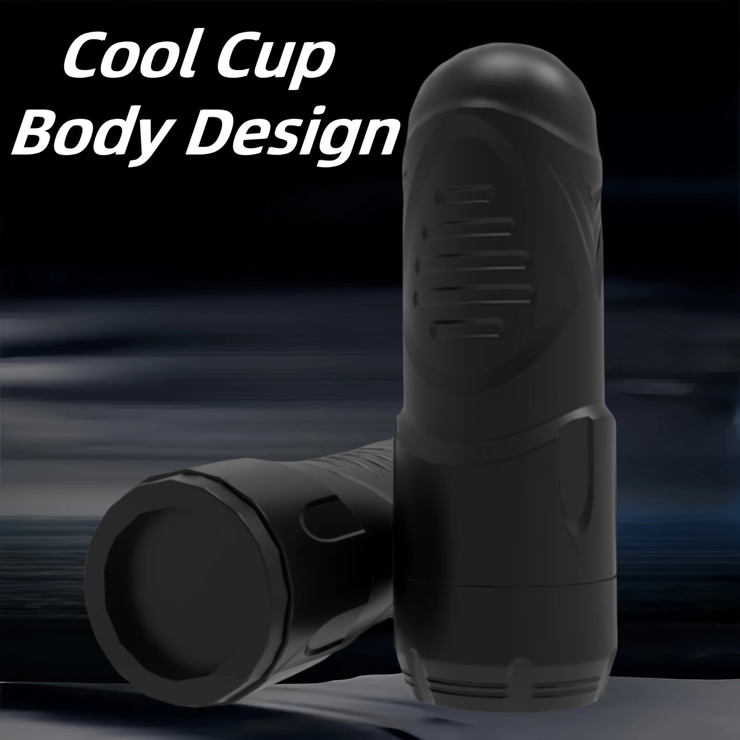 Male penis sexual massage masturbator, with a real external lip simulation channel and a portable thermos design