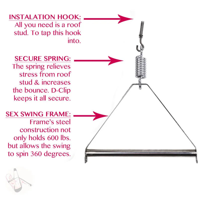 Sensual Bliss Metal Tripod Sex Swing - Elevate Your Pleasure with Couples' BDSM Experience