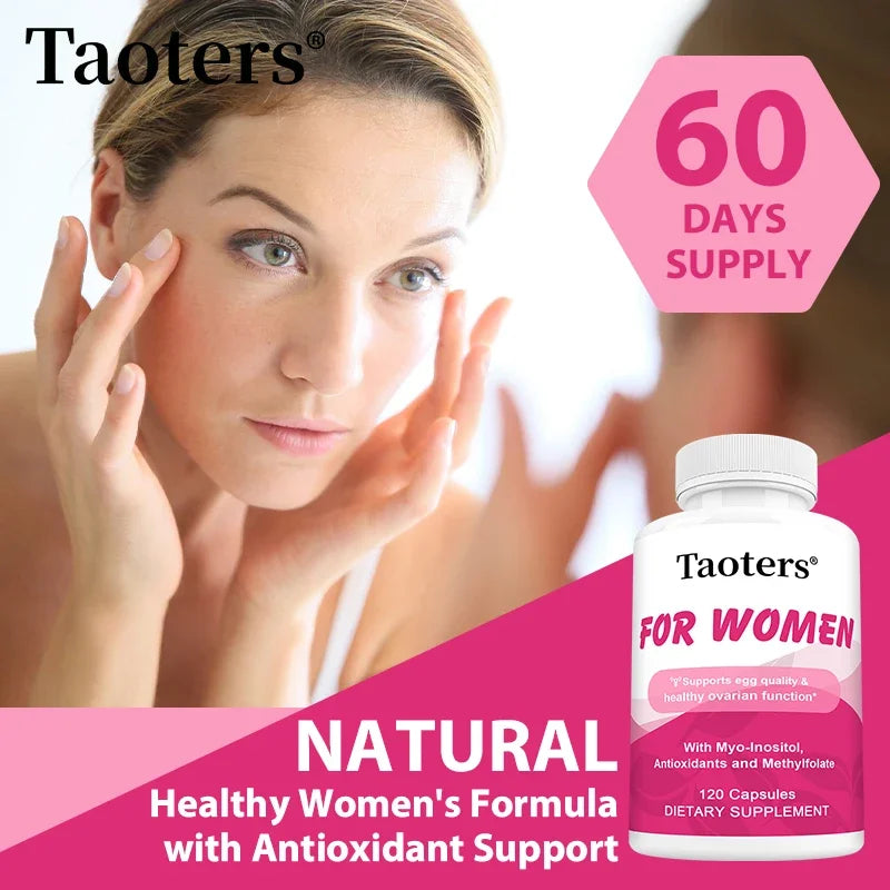 Myo-Inositol Women's Health Supplement, Improves Mood, Promotes Hormonal Balance, and Promotes Ovarian Health