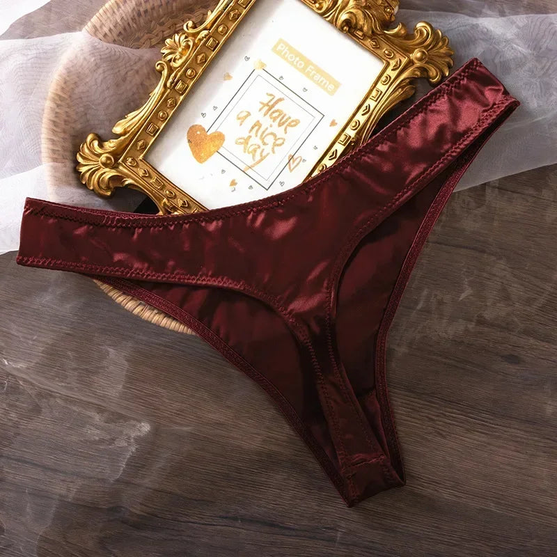 Sexy Women Lace Thong Transparent Breathable Panties