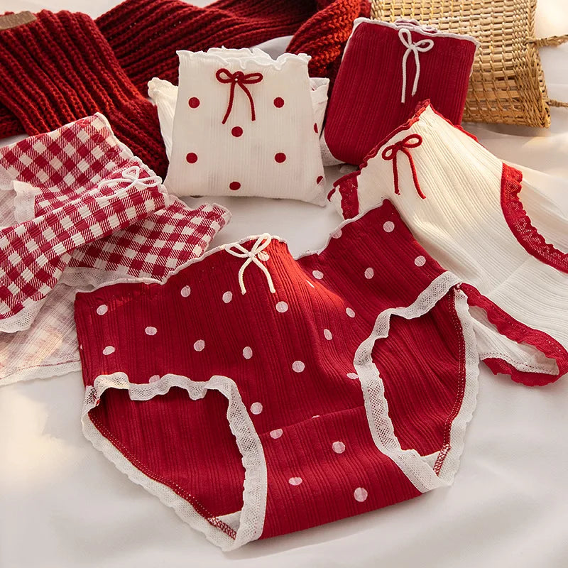 Polka dots and Gingham Cotton Panties