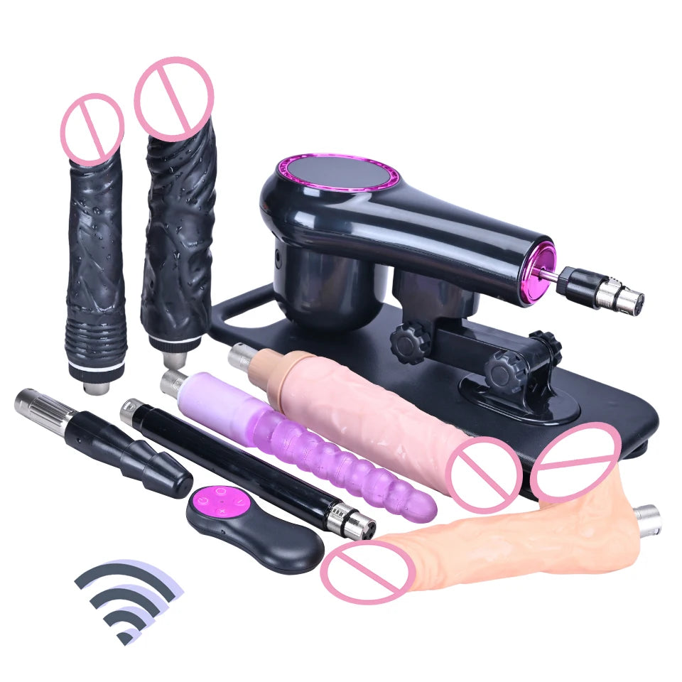 New Sex Machine for Woman Adjustable Masturbating Pumping with different Accessories Sex machine Gun for Men wireless machine