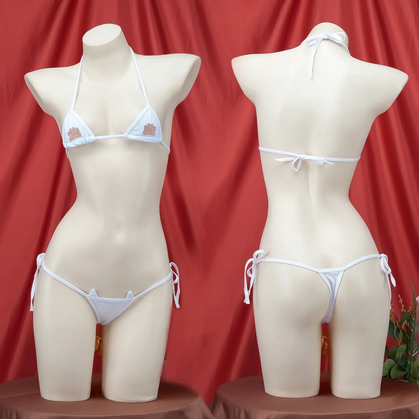Sexy Lingerie Anime Cos Fun Sexy Underwear Black Lolita Sleepwear Three-point Women's Sexy Cosplay Cute Maid Uniform Bikini Cat